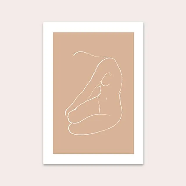 Female Form 01 Nude Art Print A4 (210mm x 297mm)
