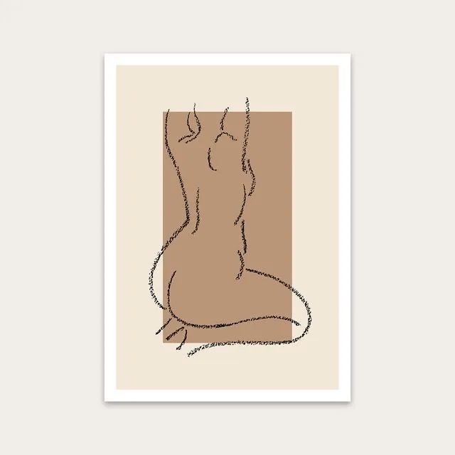 Curvy Girl 01 Art Print A4 (210mm x 297mm)