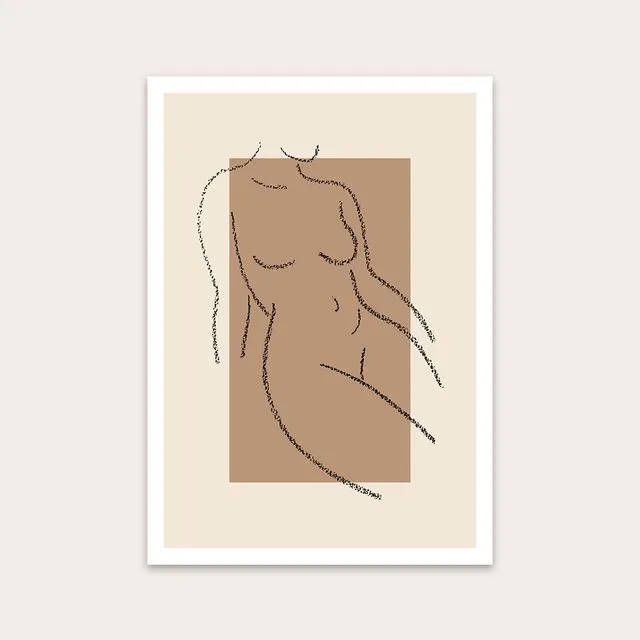 Curvy Girl 02 Art Print A4 (210mm x 297mm)