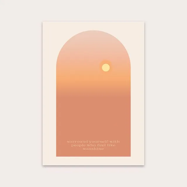 Sunset Boho Arch Art Print