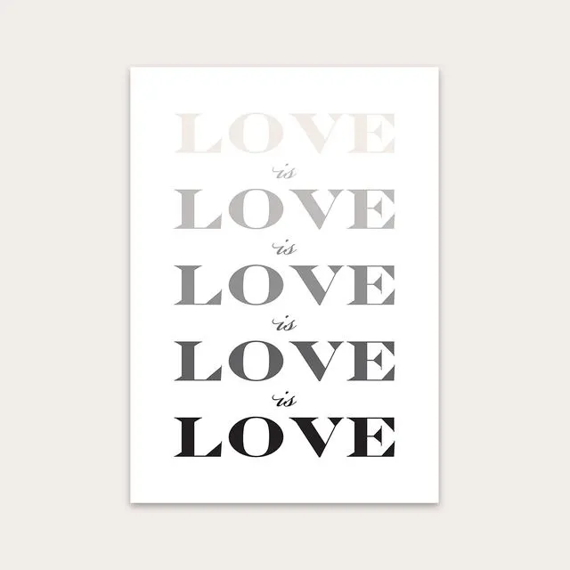 Love 02 Quote Art Print A4 (210mm x 297mm)