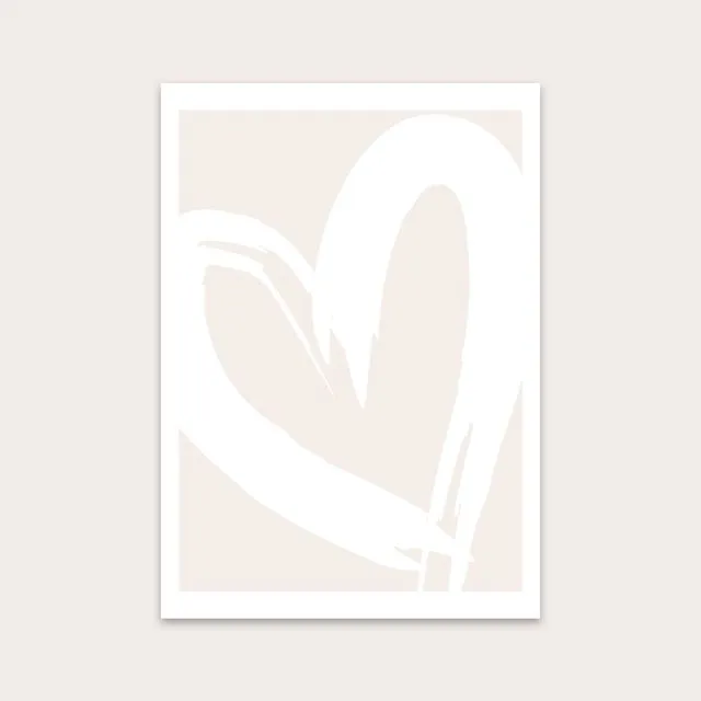 Love 03 Abstract Heart Art Print A4 (210mm x 297mm)