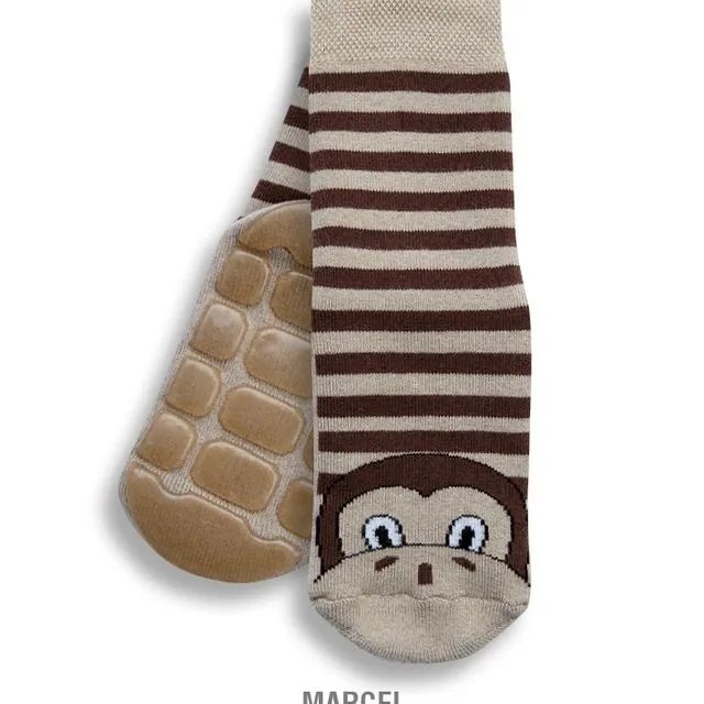 Marcel the Monke Slipper Socks (Each size case of 3)