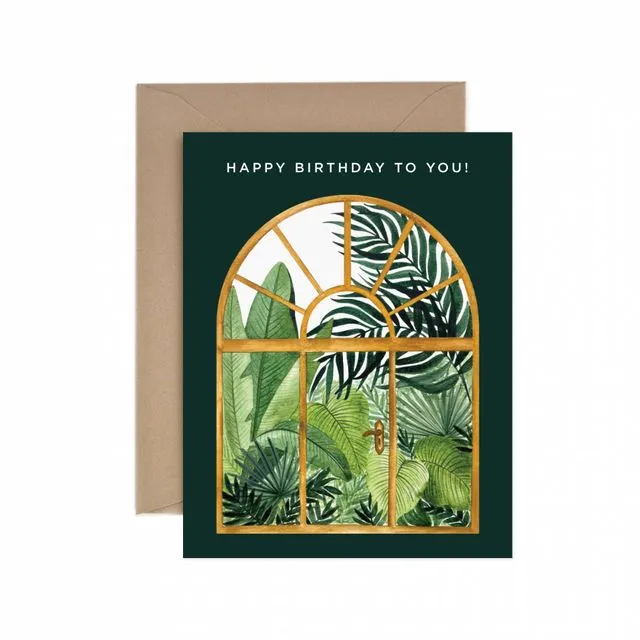 Glasshouse Happy Birthday Greeting Card - Pack of 6