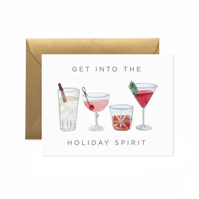 Get Into The Holiday Spirit Greeting Card - Pack of 6