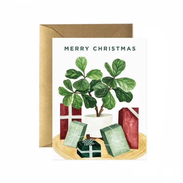 Christmas Fiddle Greeting Card - Pack of 6