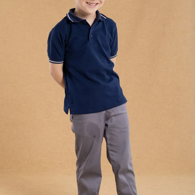 Aaron Navy Short Sleeve Polo Shirt