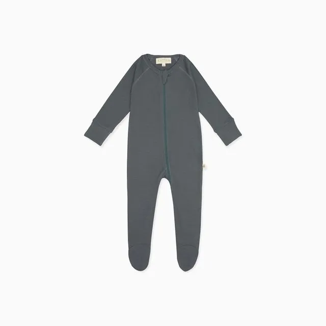 Everyday Footed Onesie | Blueberry (3M-9M)