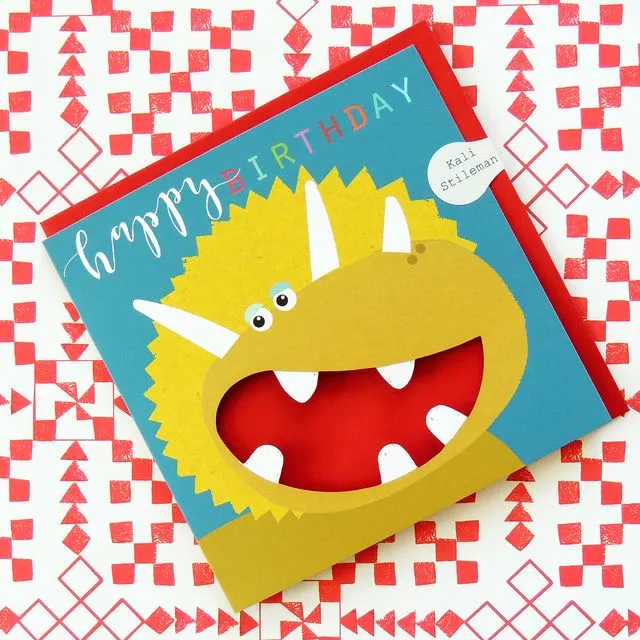 MY01 Laser Cut Dinosaur Birthday Card