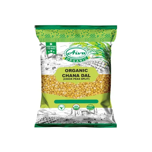 Organic Chana Dal (Chick Peas Split)- Usda Certified 2lb