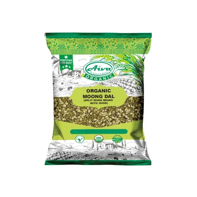 Organic Moong Split With Husk (Green Mung Bean Split) - Usda Certified 2lb