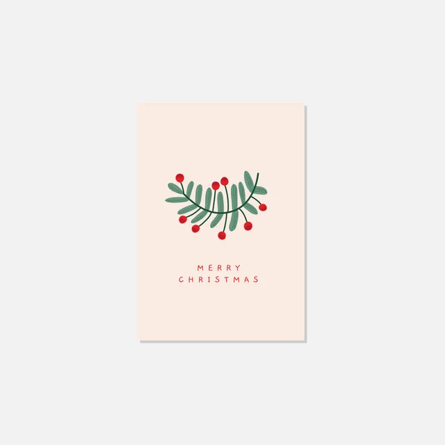 Minimal branch Christmas card