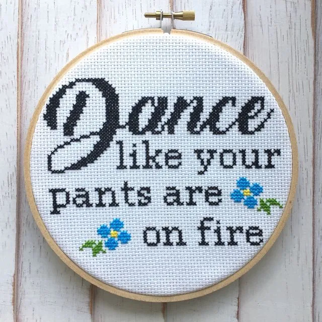 Dance Pants Fire Cross Stitch Kit