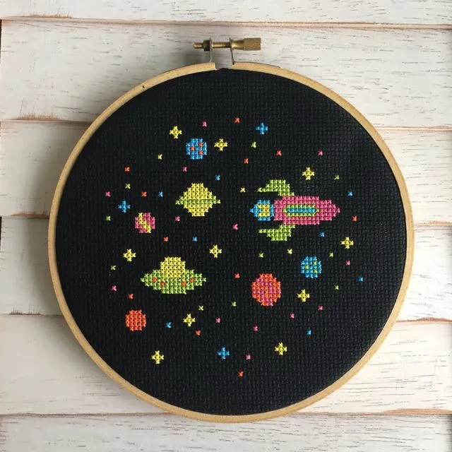 Outer Space Cross Stitch Kit