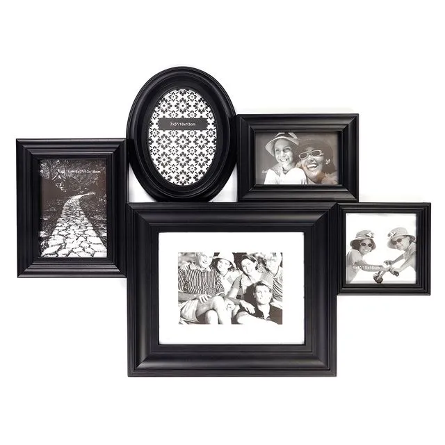 Nectar 5 Pieces Frame, 57 x 17 cm, Photo Frame, Plastics, Home Decor, Home Accessories, Decorative Frame, Stylish Design