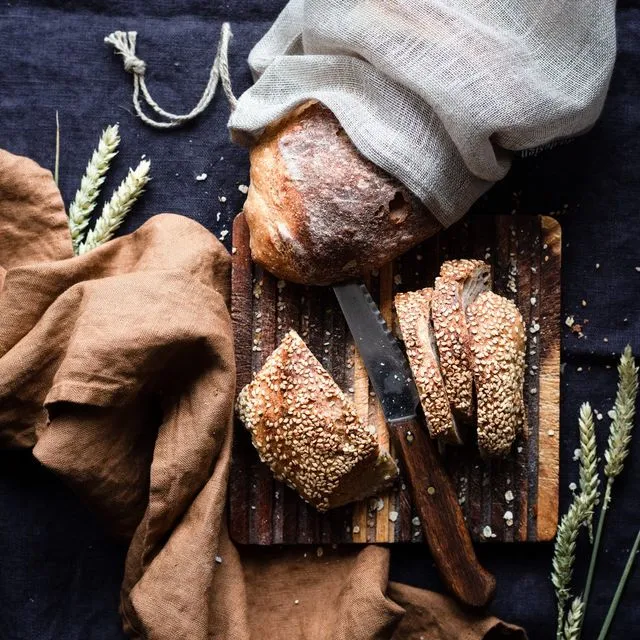 Linen Bread bag / Natural big