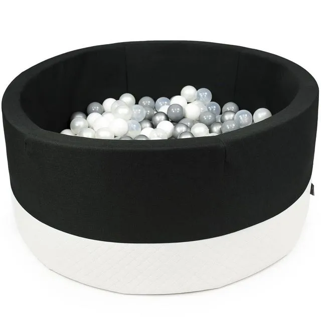 Ball-Pit Round Eco Black 90X40cm (+200 Balls)