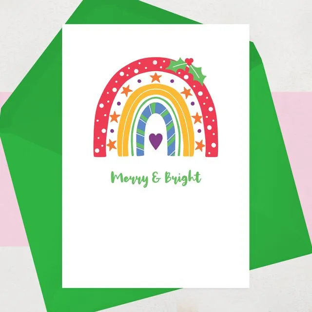 Rainbow Christmas Card