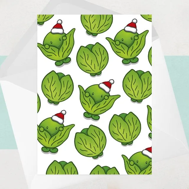 Sprout Pattern Funny Christmas Card
