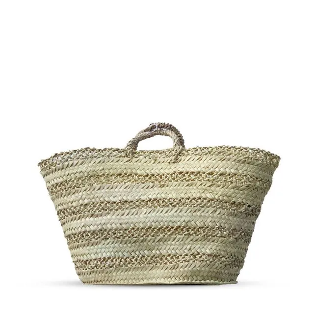 French Market Basket - Straw bag- Tote bag Non Lining