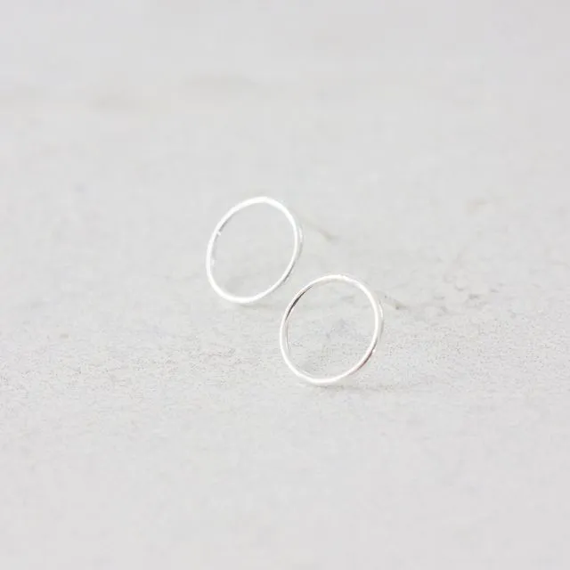 Sterling Silver Open Circle Studs
