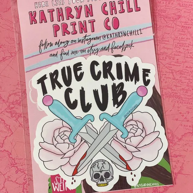 True Crime Club Sticker - 4"