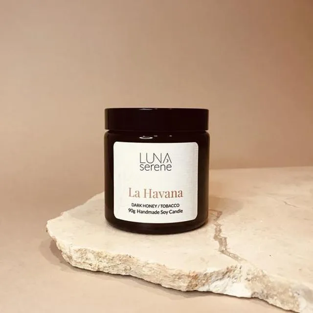 La Havana Apothecary Jar | Soy Wax Candle Dark Honey/Tobacco Small - Pack of 8