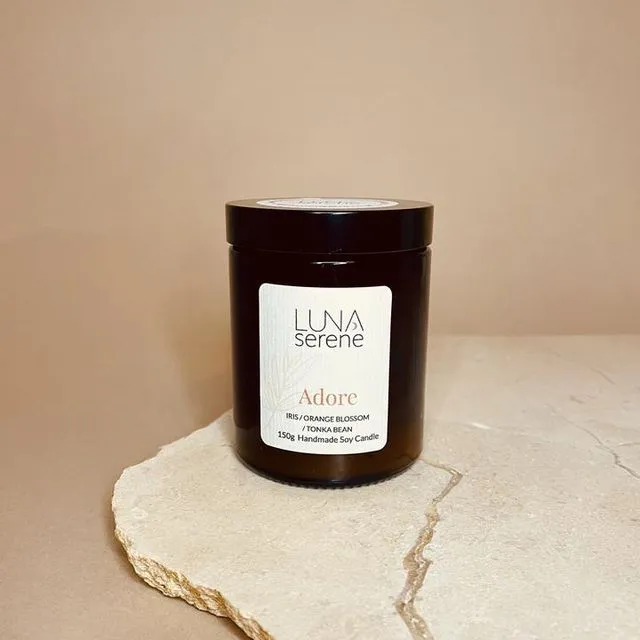Adore Apothecary Jar | Soy Wax Candle Iris/Orange Blossom/Tonka Bean Medium - Pack of 8