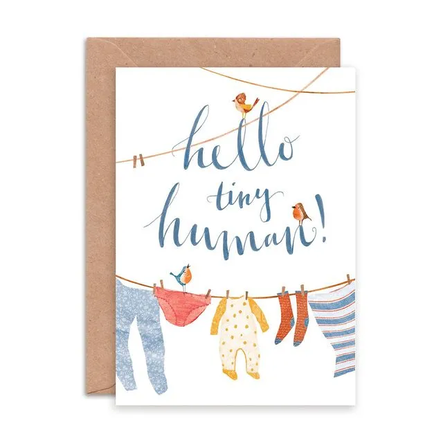 Hello Tiny Human Single Greeting Card (Case of 6)