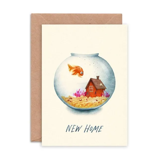 New Home Fish Single Greeting Card (Case of 6)