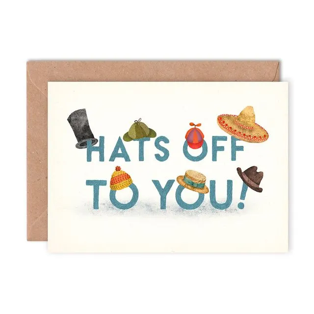 Hats Off Single Greeting Card (Case of 6)