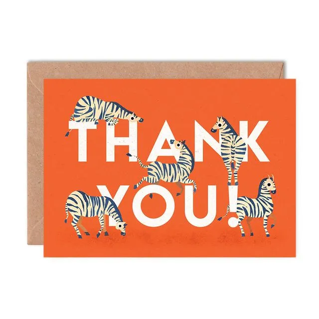 Thank You Zebras Single Card (Case of 6)