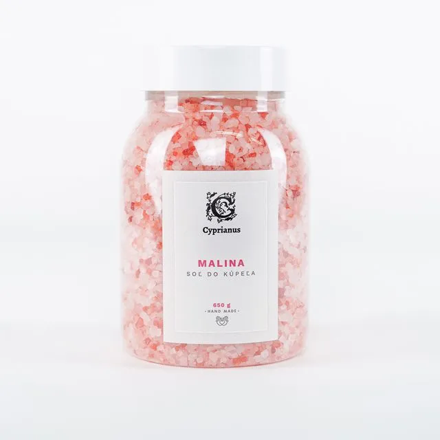 Organic Raspberry Bath Sea Salt 650g