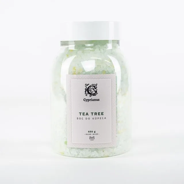 Organic Tea Tree Bath Sea Salt 650g