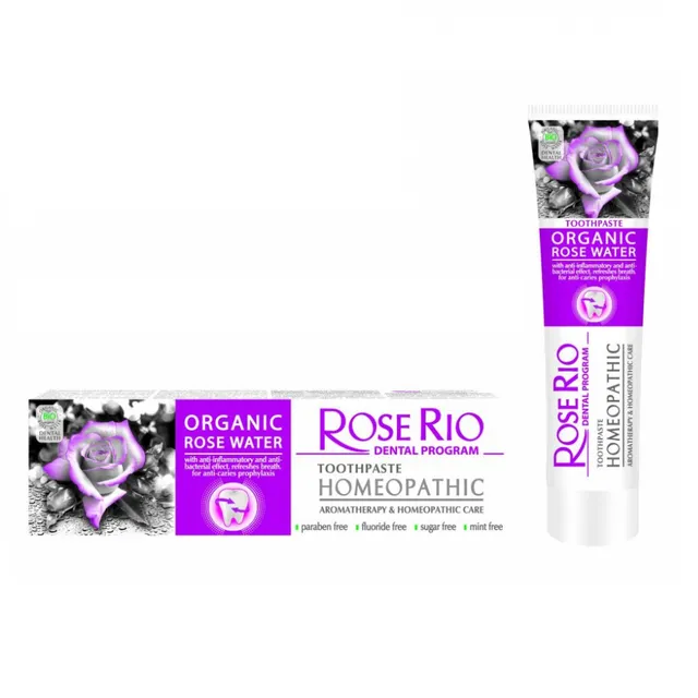Homeopathic Tooth Paste with 100% Organic Rose Water, 65 ml