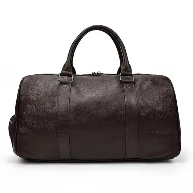 The Endre Weekender | Vintage Leather Duffle Bag - brown(55cm)