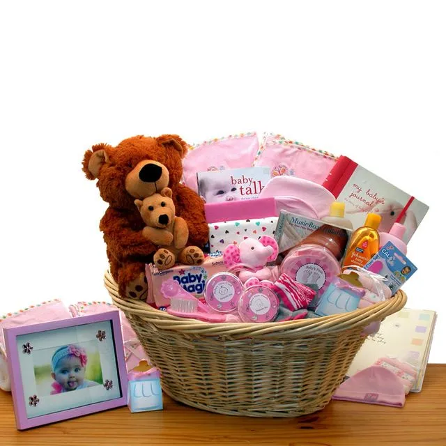 Deluxe Welcome Home Precious  Baby Basket - Pink