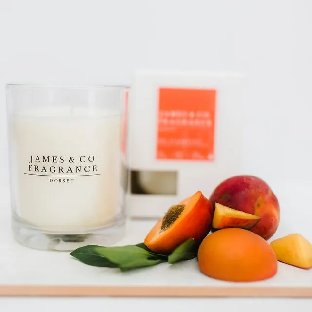 No. 13 Apricot Glass Candle 35 hours burn time