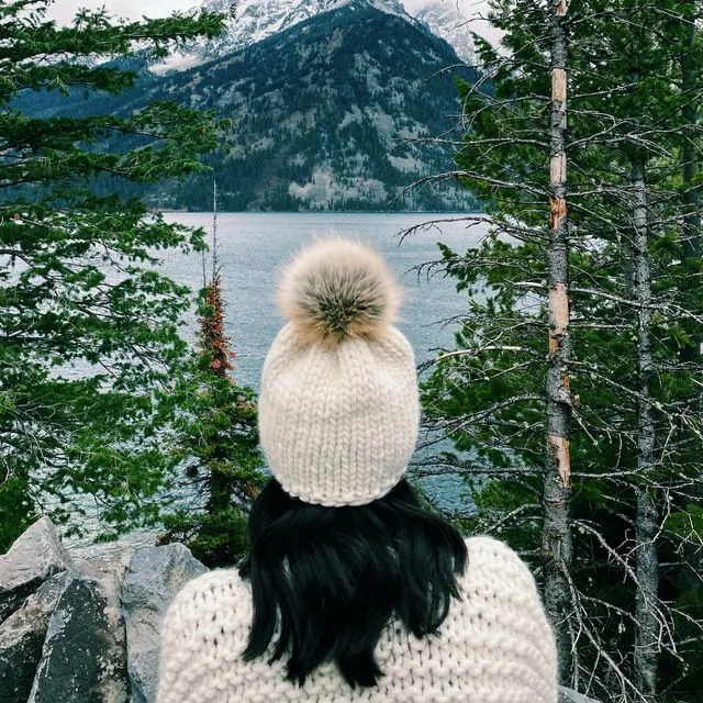 THE OSLO SLOUCHY BEANIE HAT - Ivory