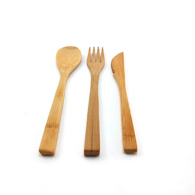 Bamboo Cutlery Set | Washable & Reusable