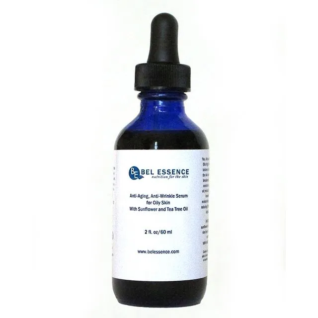 Anti Aging, Anti Wrinkle Serum for OILY SKIN with Tea Tree Oil and Sunflower Oil
