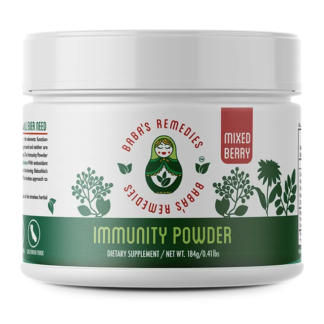 Baba's Remedies Immunity & Allergy Powder Mixed Berry Pack of 20
