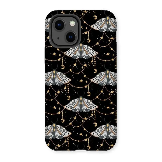 Moth and Moon Tough Phone Case