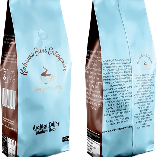 100% Arabica Kenyan coffee, course ground 500g