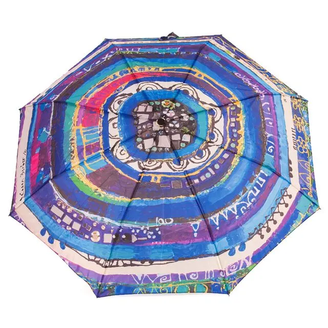 Biggdesign Evil Eye Mini Umbrella, Windproof, Waterproof Pongee Fabric, 98 cm diameter, Automatic on, off Compact Travel Umbrella