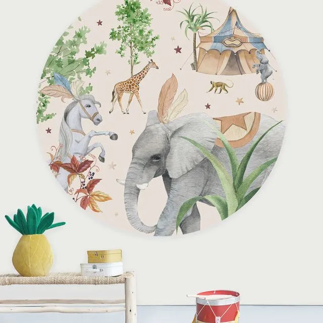 Creative Lab Amsterdam Elephant Wallpaper circle 142,5 cm diameter