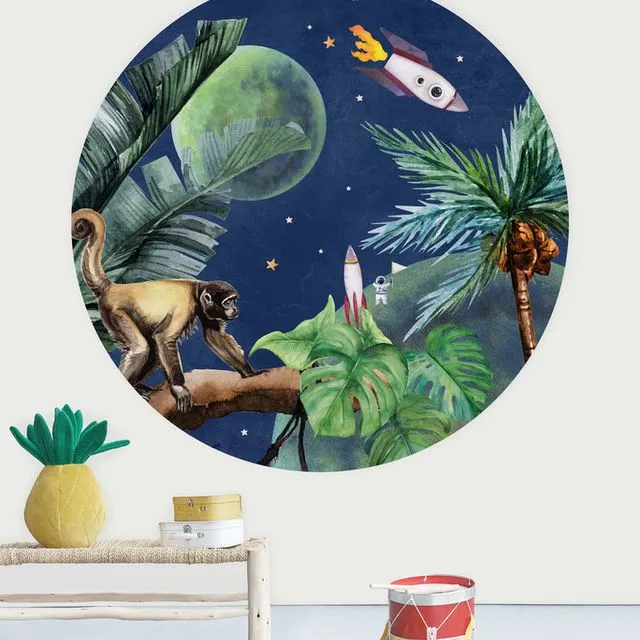 Creative Lab Amsterdam From Jungle to Space Wallpaper circle 120 cm diameter
