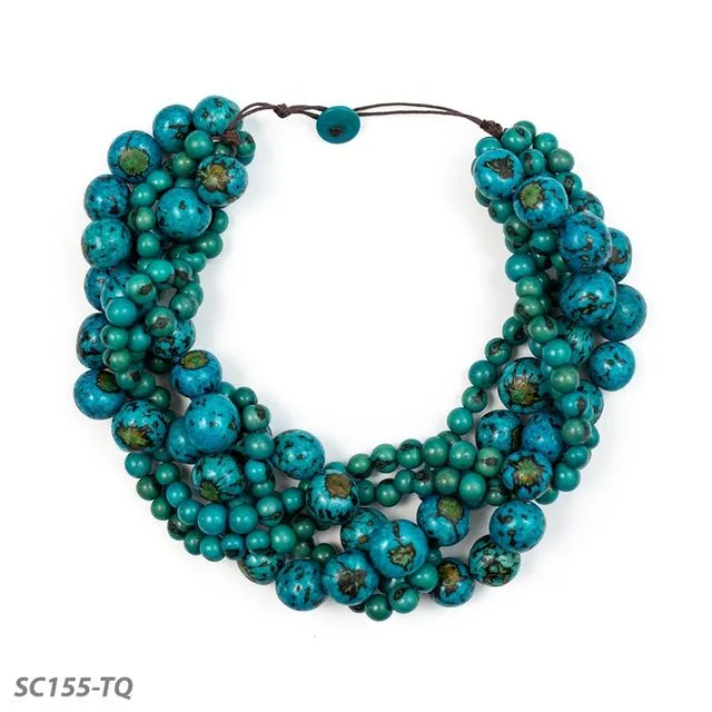 SC155-TQ Semilla Necklace Turquoise