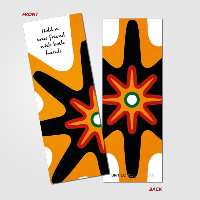 Bookmark • Starburst• "Hold a true friend with both hands" - Pack of 6