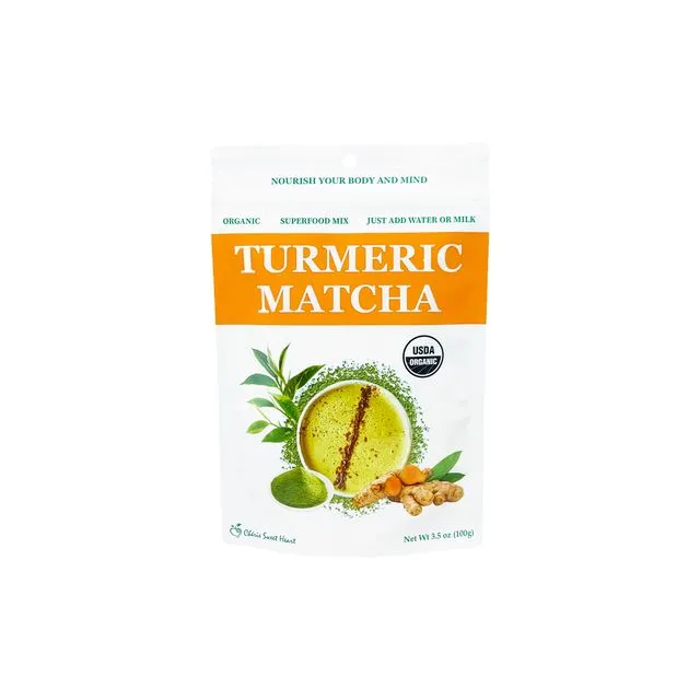 3.5 oz Organic Turmeric Matcha Powder